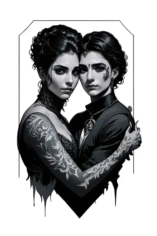 Secret Pair Tattoo Denoting