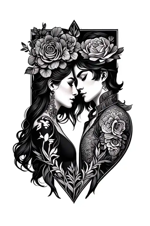Secret Pair Tattoo Denoting Their Strong Love Tattoo idea