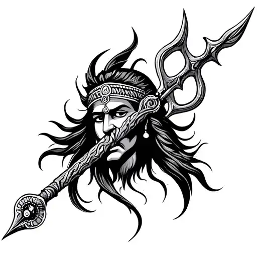 Indian God Shiv Trident