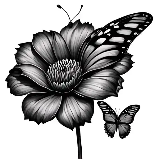 2 Butterflies Copihue Flower