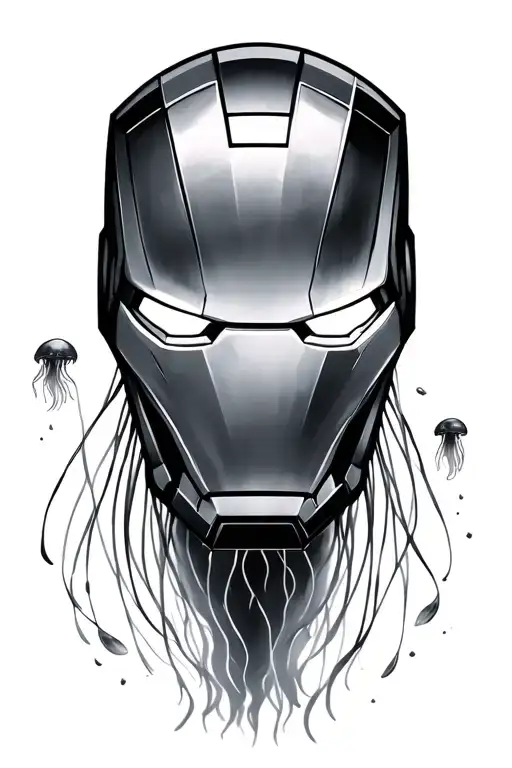 M-dot Ironman Logo Surrounded By Jellyfish