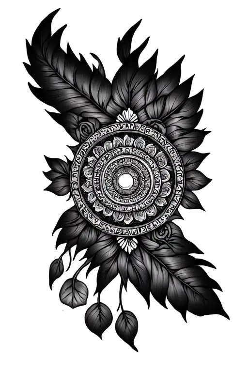 Greek Hindu Mandala For Forearm Sleeve