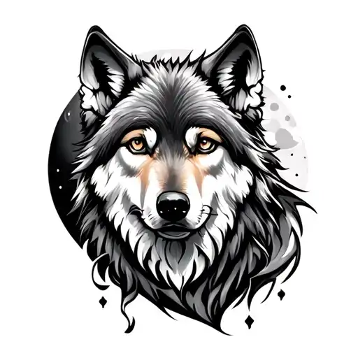 Wolf In Moon