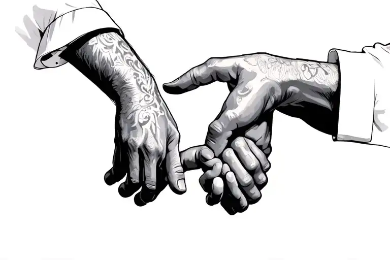 Father Mather Boys Holding Hands