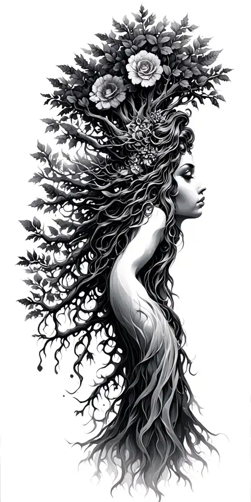 Tree Of Life Goddess Emerging