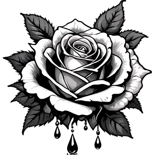 Rose And Tear Drop