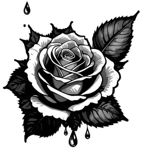 Rose And Tear Drop