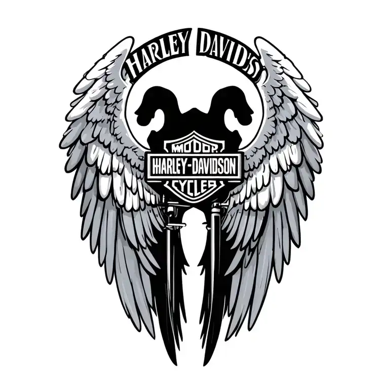 Harley Davidson Angel Wings