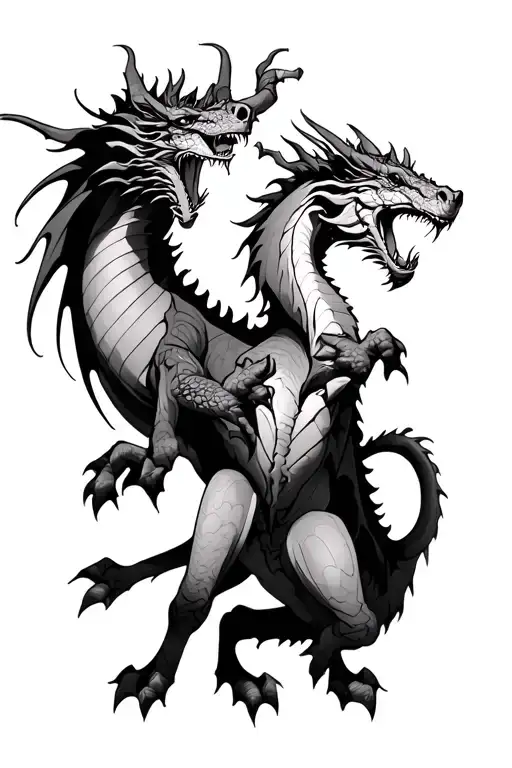 Dragon Vs Centaur Posing