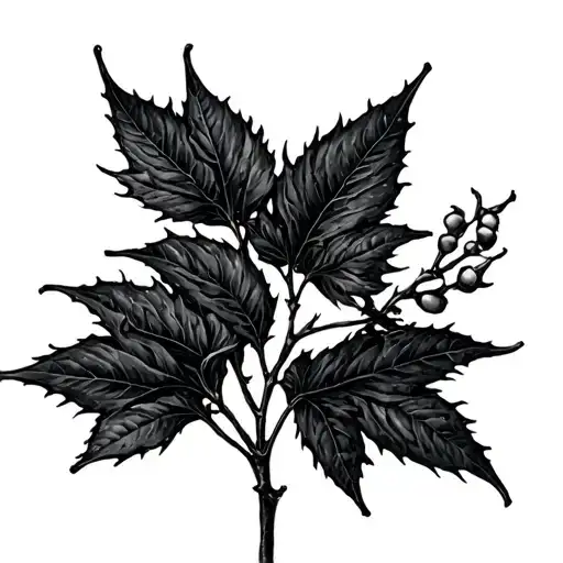 Black -Thorn Branch Tattoo idea