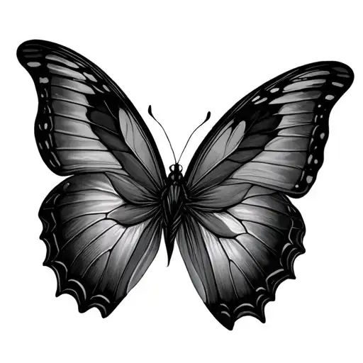Black Butterfly Tattoo idea