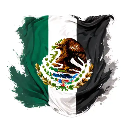 Mexican Flag Tattoo idea