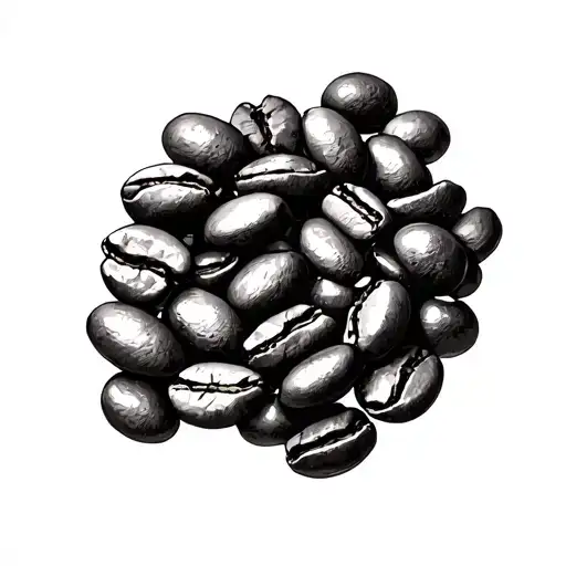 Americano Coffee Beans Forming The Shape