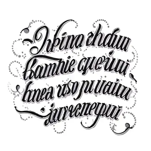 Hand Writing Latin Phrase On Bicep With Dot Shading