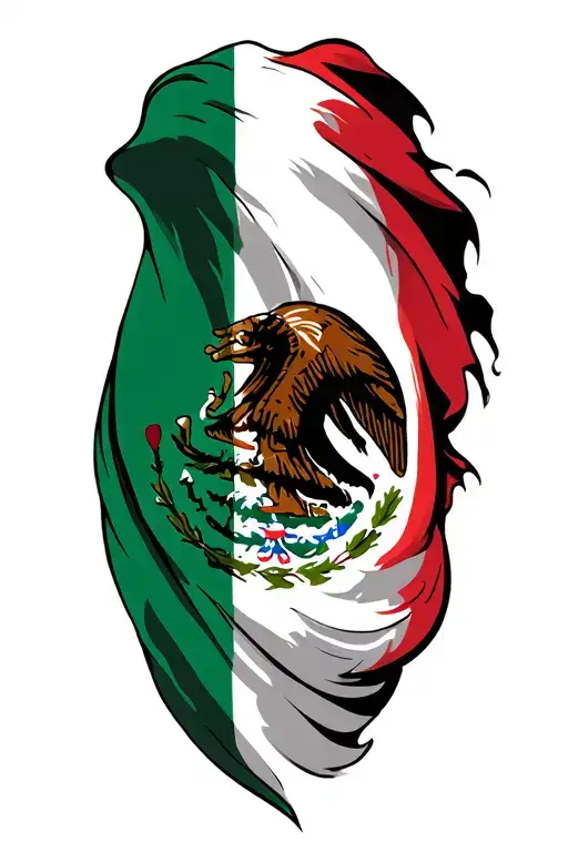Mexican Flag Tattoo idea