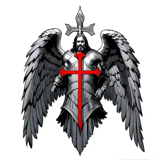 Knights Templar Angel Tattoo idea