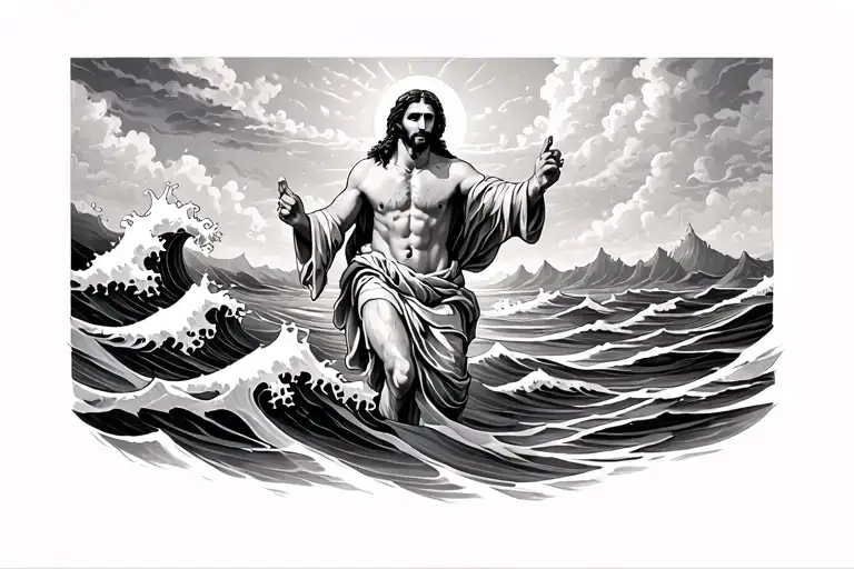 Jesus Walking On Waterwaves