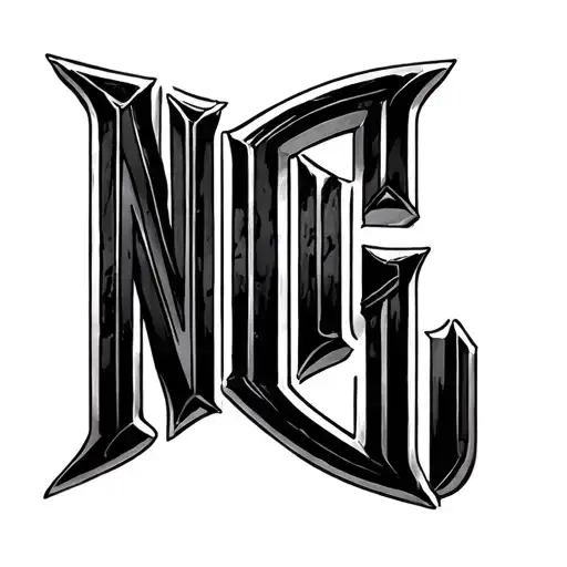 An Accurate Copy Of The Tattoo Tattoo Tags In The Form Of Letters On The Hand Of Ngg