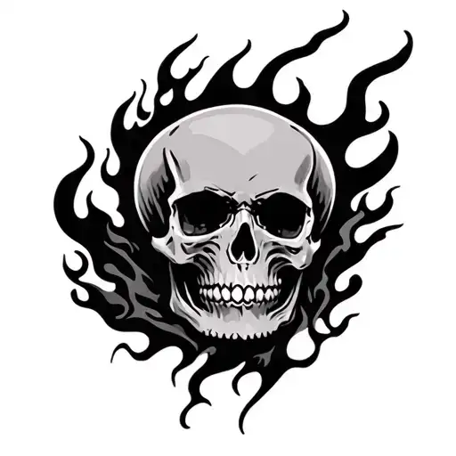 Skull And Flames99