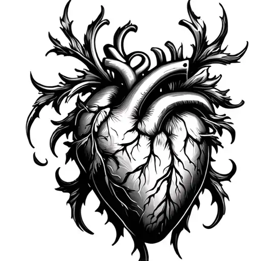 Heart Of Stone Carving Tatto