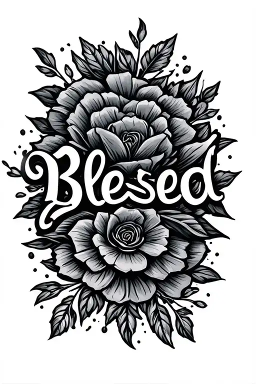 Blessed Written In Cursive