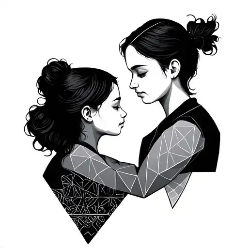 Mother Son Geometric Representation