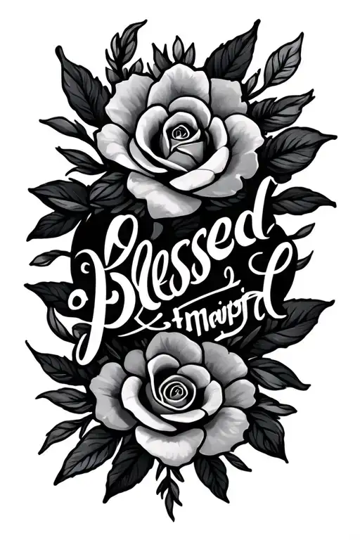 Blessed Written In Cursive