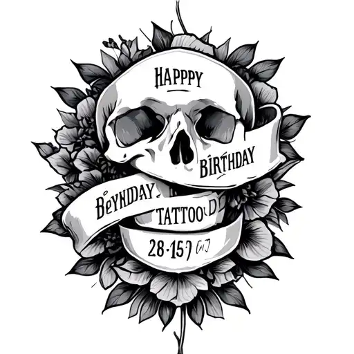 Birthday Date On The Top Name In The Middle Death Date On The Bottom Hand