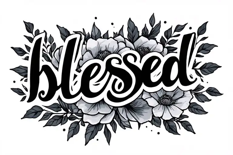 Blessed Written In Cursive