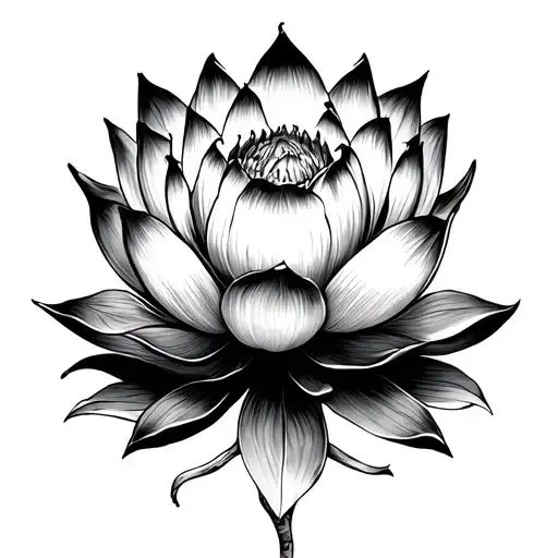 Lotus Flower Spine Tattoo With Quote