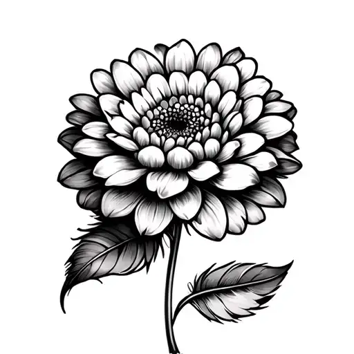 Chrysanthemum And Feather