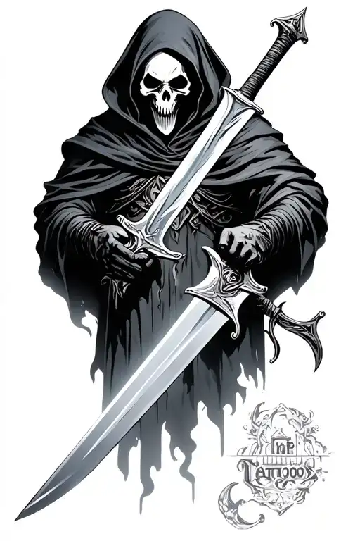 Reaper Holding Sword