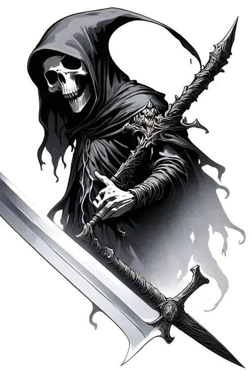 Shadow Reaper Holding Sword