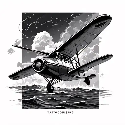 Sea Plane Flying In The Sky