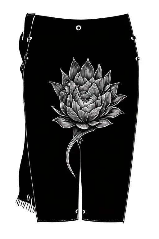 Fine Line Hip Tattoo Design