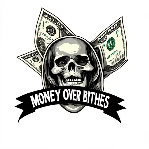 Money Over Bitches Tattoo idea