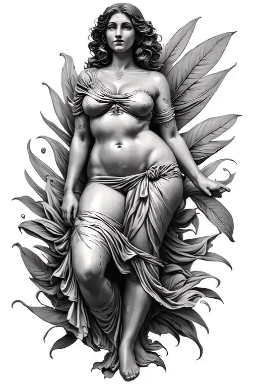 Thick Alternative Woman Statue Full Body