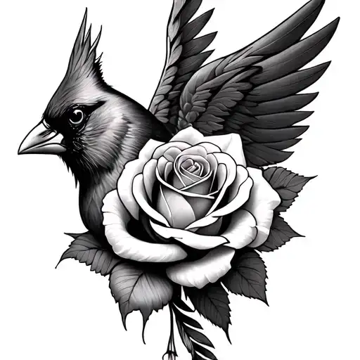 Half Cardinal Wing Half Rose