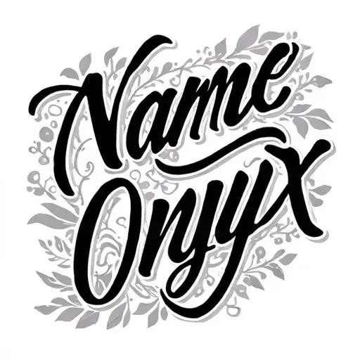 Name Onyix Cursive Writing