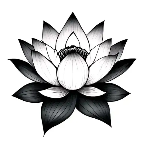 Modern Lotus Flower Geometric Zen Yoga Pilates
