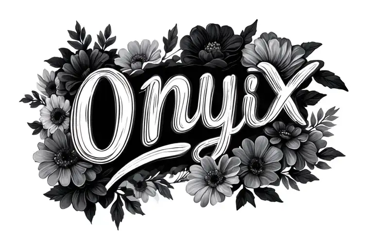 Onyix Cursive Writing Flowers