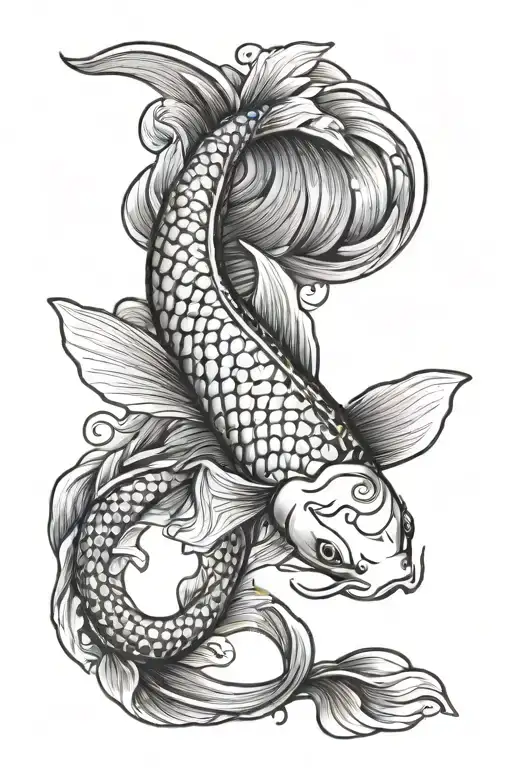 Koi Fish Swimming