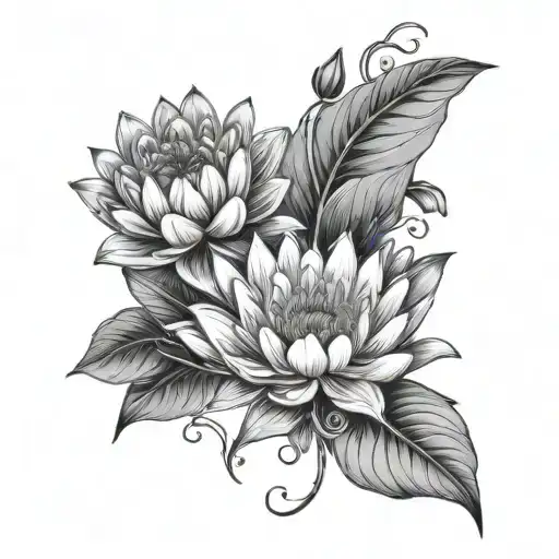 Water Lily Chrysanthemum Peony Snowdrop