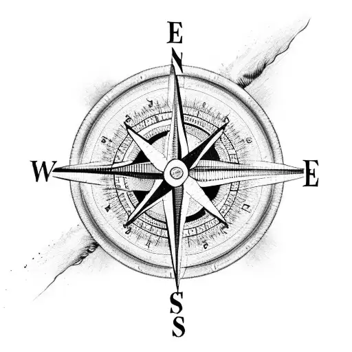 A Compass With Firefighting Equipment As The Needle