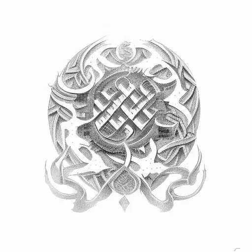 A Latin Phrase Written In A Decorative Script