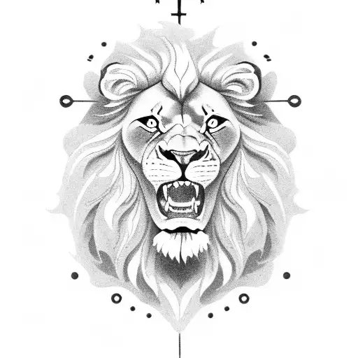 Cross With Lion And Boat