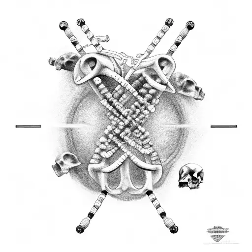 Dna Strand Made From Bones