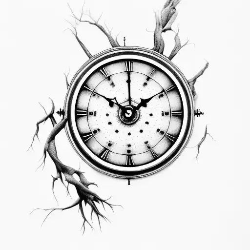 Grandfather Clock Growing Roots