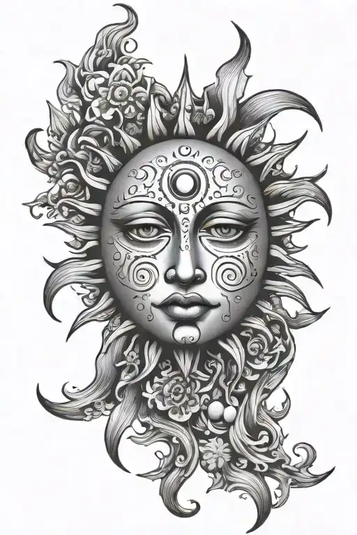 Sun Face Psychedelic