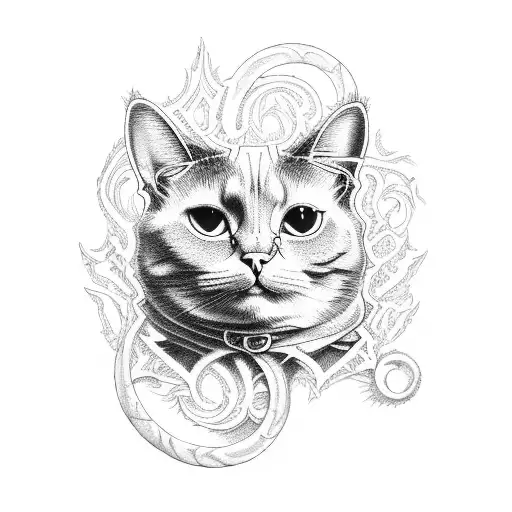 A Cat With Intricate Deathcore-inspired